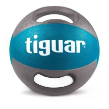 Tiguar Medizinball mit Griffen 6kg blau